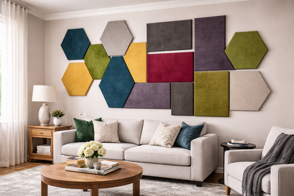 flock coated acoustic panels